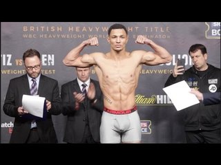 MARCUS MORRISON v HARRY MATHEWS -  OFFICIAL WEIGH IN & HEAD TO HEAD / JOSHUA v MOLINA