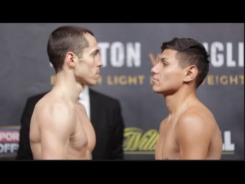 SLIGHTLY INTENSE! SCOTT QUIGG v JOSE CAYETANO - OFFICIAL WEIGH IN & HEAD TO HEAD / JOSHUA v MOLINA