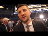 CARL FROCH  REACTS TO GENNADY GOLOVKIN 5TH ROUND STOPPAGE OF KELL BROOK - POST FIGHT