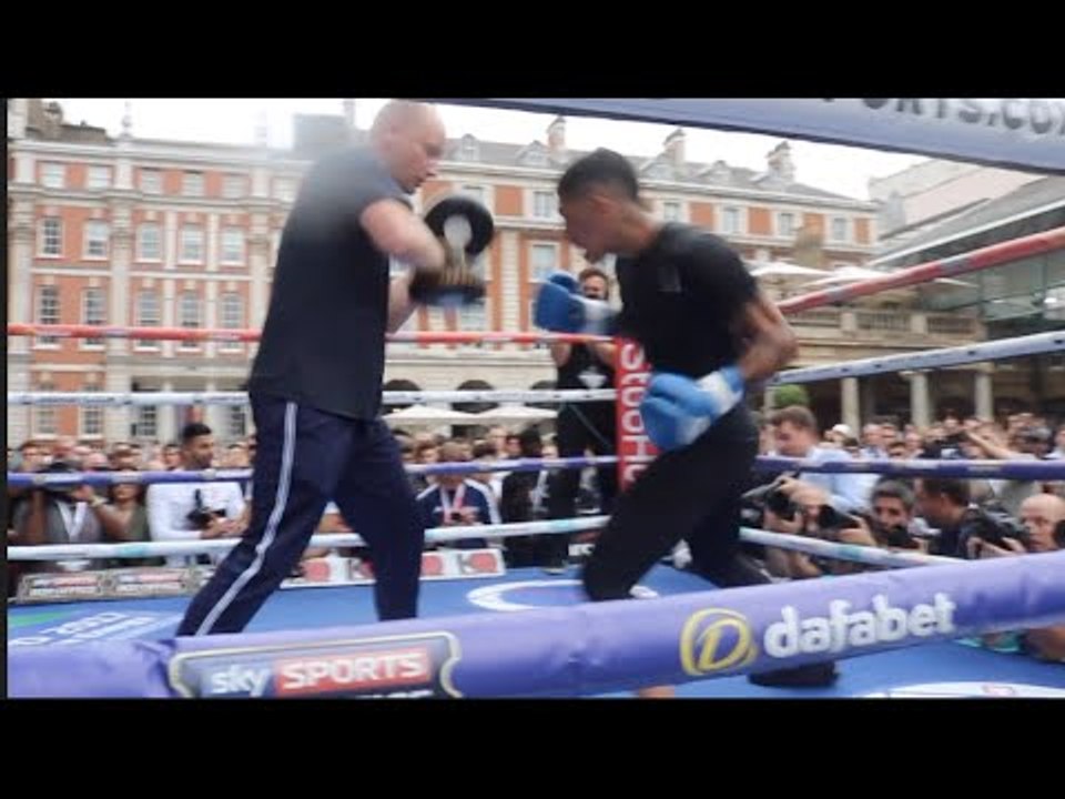 EXPLOSIVE!! CONOR BENN SMASHES THE PADS @ OPEN WORKOUTS / GOLOVKIN v BROOK