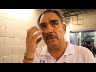 ABEL SANCHEZ REACTS TO GENNADY GOLOVKIN'S 5th ROUND TKO WIN OVER KELL BROOK