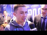 GENNADY GOLOVKIN REACTS TO HIS 5TH ROUND TKO WIN OVER KELL BROOK - POST FIGHT