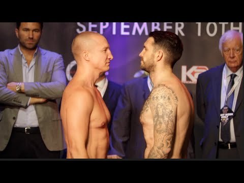PAUL SMITH v DANIEL REGI - OFFICIAL WEIGH IN & HEAD TO HEAD / GOLOVKIN v BROOK