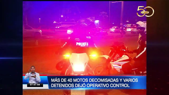 Más de 40 motos decomisadas y varios detenidos dejó operativo de control