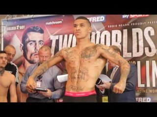 CONOR BENN v ROSS JAMESON  OFFICIAL WEIGH IN & HEAD TO HEAD / CROLLA v LINARES