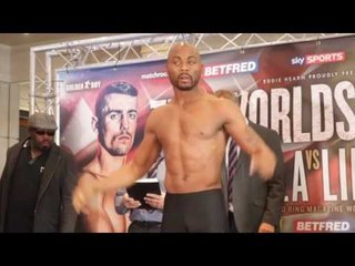 CALLUM JOHNSON v WILLBEFORCE SHILEP - OFFICIAL WEIGH IN & HEAD TO HESD / CROLLA v LINARES