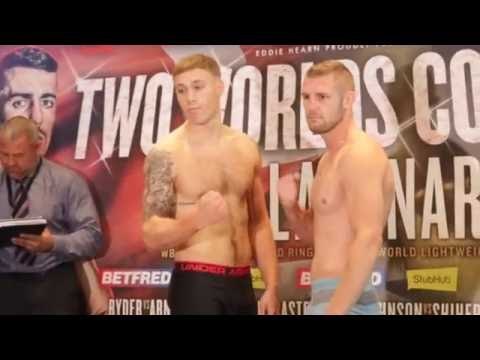 LIAM CONROY v BAPTISTE CASTEGNARO - OFFICIAL WEIGH IN & HEAD TO HEAD / CROLLA v LINARES