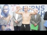 SCOTTISH TALENT JOE HAM STEPS ON THE SCALES / BURNS v RELIKH