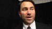 EDDIE HEARN REACTS TO TONY BELLEW DESTROYING BJ FLORES & EXPLOSIVE RINGSIDE BUST-UP WITH DAVID HAYE