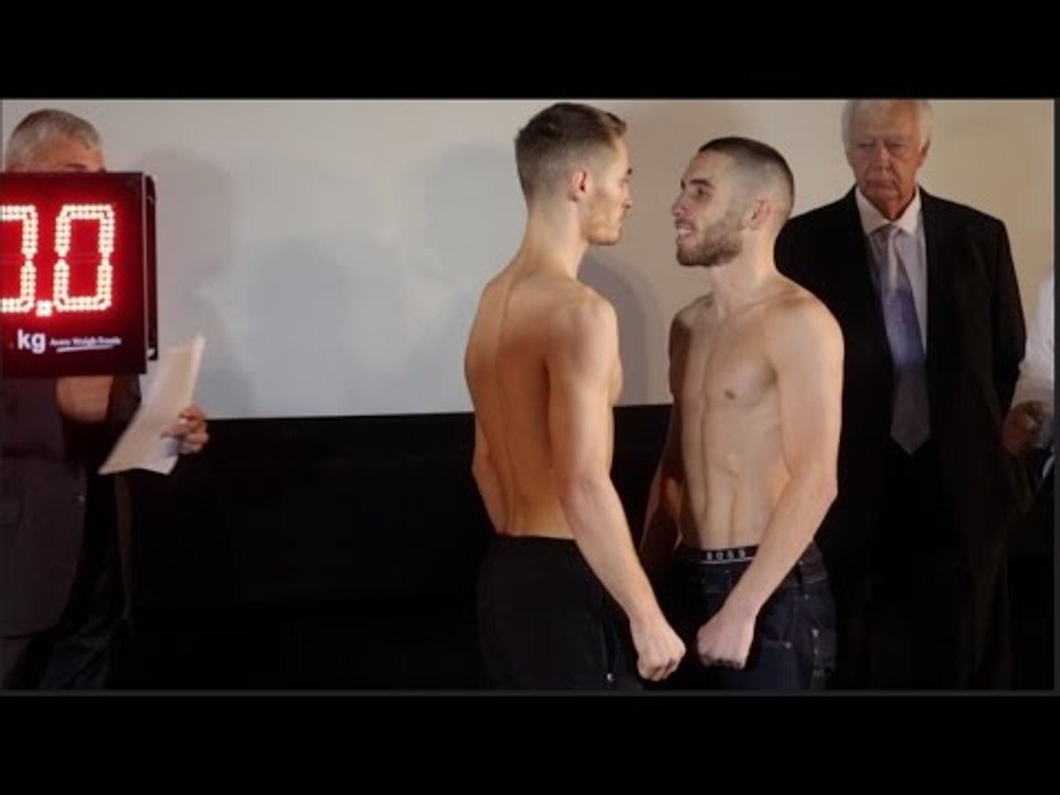 RYAN BURNETT v RYAN FARRAG - OFFICIAL WEIGH IN & HEAD TO HEAD / BELLEW v FLORES