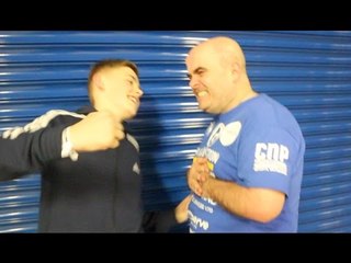 BRUTAL! - JOE PEGG DELIVERS DEVASTATING BODY SHOT TO DAD JON PEGG IN BIRMINGHAM / BRAGGING RIGHTS