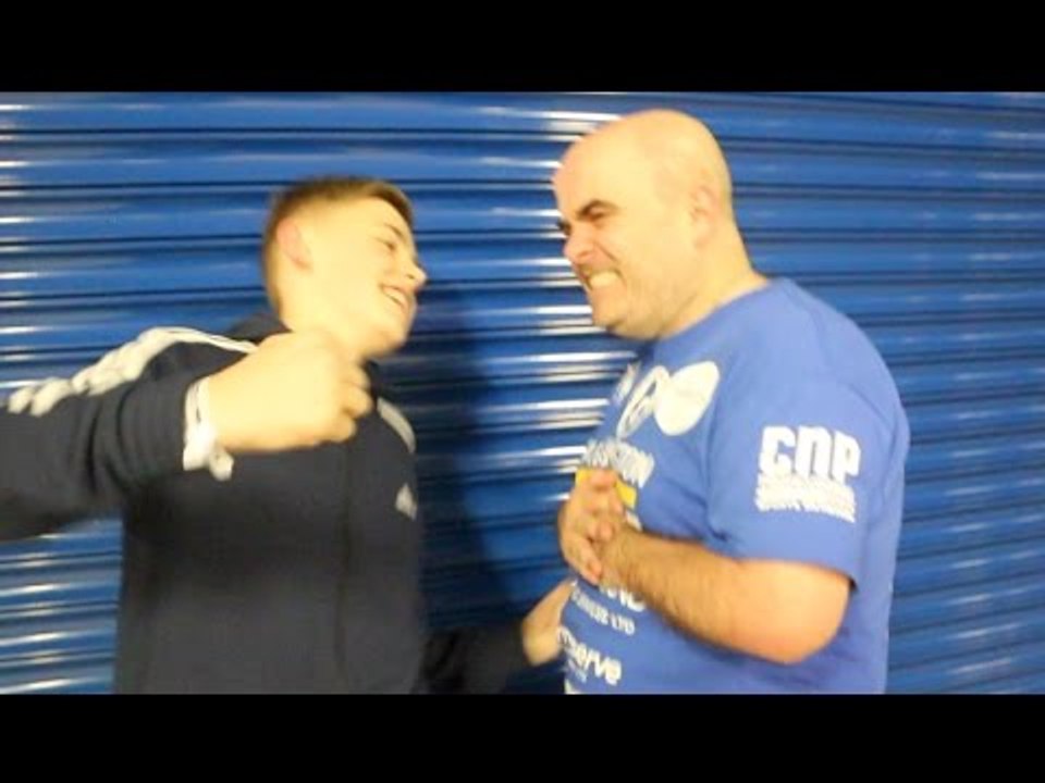 BRUTAL! - JOE PEGG DELIVERS DEVASTATING BODY SHOT TO DAD JON PEGG IN BIRMINGHAM / BRAGGING RIGHTS