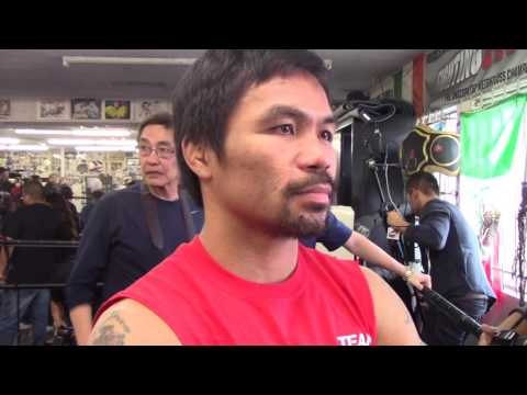 MANNY PACQUIAO - I WOULD LOVE A REMATCH WITH FLOYD MAYWEATHER NOW MY SHOULDER IS FINE'
