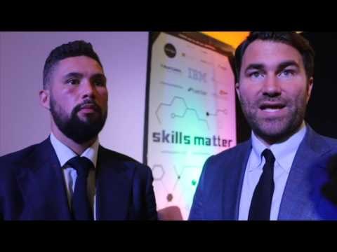 EDDIE HEARN & TONY BELLEW DISCUSS DAVID HAYE, JOSHUA v KLITSCHKO & REFLECT ON MAYHEM IN LIVERPOOL