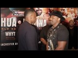 YOUR BREATH STINKS!! - DILLIAN WHYTE TAUNTS DERECK CHISORA DURING HEAD TO HEAD / WHYTE v CHISORA