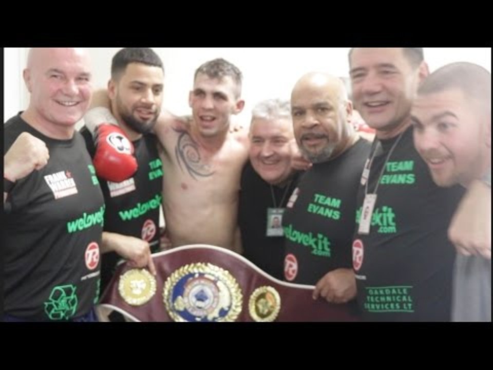 *UNSEEN* - CRAIG EVANS & TEAM EVANS IMMEDIATELY AFTER WINNING WBO EUROPEAN STRAP IN CARDIFF
