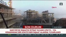 Sarıyer'de inşaatın istinat duvarı çöktü