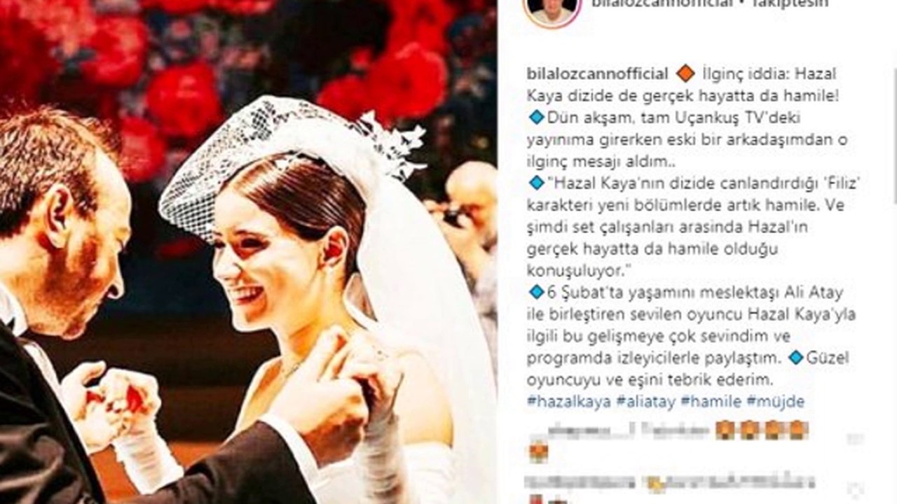 Gazeteci Bilal Özcan'dan Bomba İddia: 14 Gün Önce Evlenen Hazal Kaya Hamile