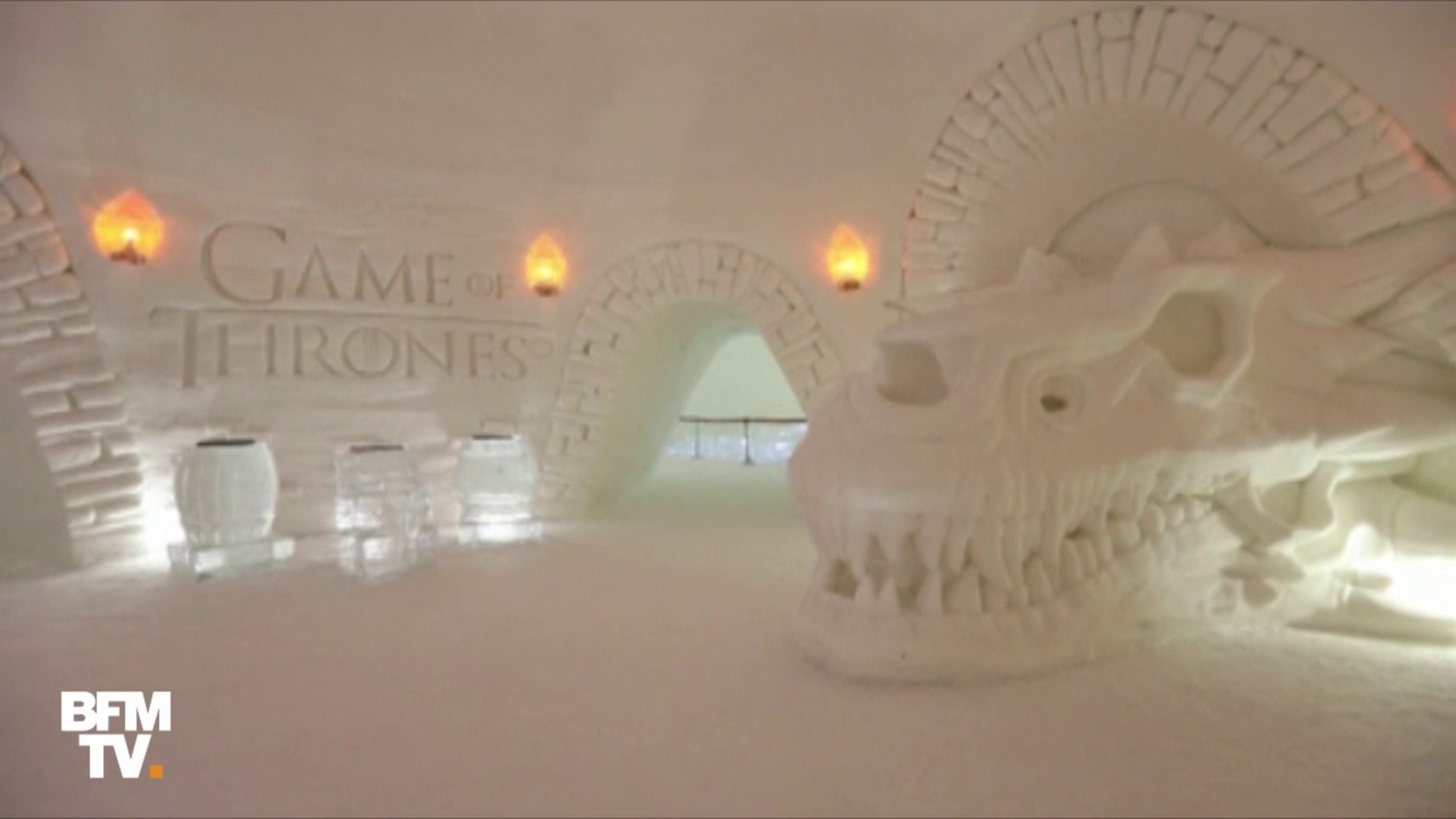 ⁣Cet hôtel de glace vous plonge dans l'univers Game of Thrones en Finlande