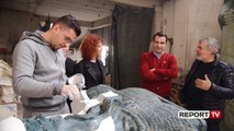 Report TV - Veliaj: Mbajmë premtimin. Nis puna për të çuar bustin e Skëndërbeut në Budapest