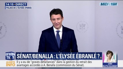 Griveaux sur l'affaire Benalla: "L'Élysée apportera des réponses factuelles aux contrevérités contenues dans le rapport du Sénat"