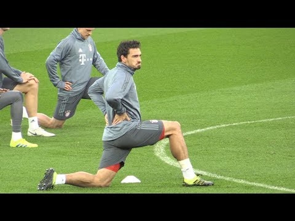 Bayern Munich Train At Anfield Ahead Of Their Champions League Liverpool Game