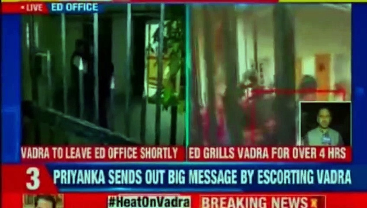 Robert Vadra Questioned by ED, Priyanka Gandhi came to drop Robert Vadra at ED Office | Robert Vadra Money Laundering Case Updates | Priyanka Gandhi | NEWSX