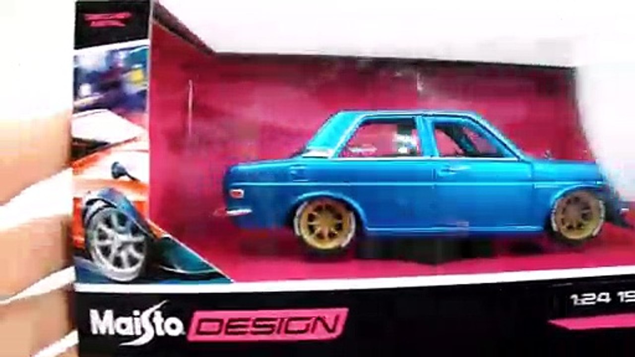 1971 datsun 510 Tokyo Mod Maisto Unboxing 1/24 scale diecast car