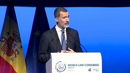 Felipe VI defiende que sin ley no hay democracia