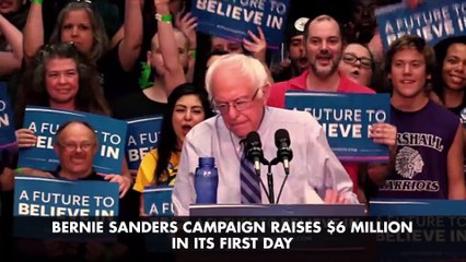 Bernie Sanders Campaign Raises $6 Million in its First Day