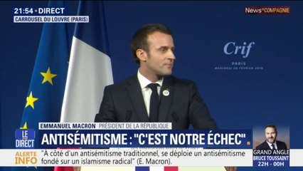 Macron sur l'antisémitisme: "Nous ne gagnerons pas ce combat en un jour mais ne nous nous habituerons jamais"