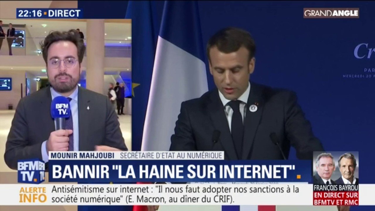 Mounir Mahjoubi annonce que dans quelques mois il sera possible de porter plainte sur internet pour contenus haineux