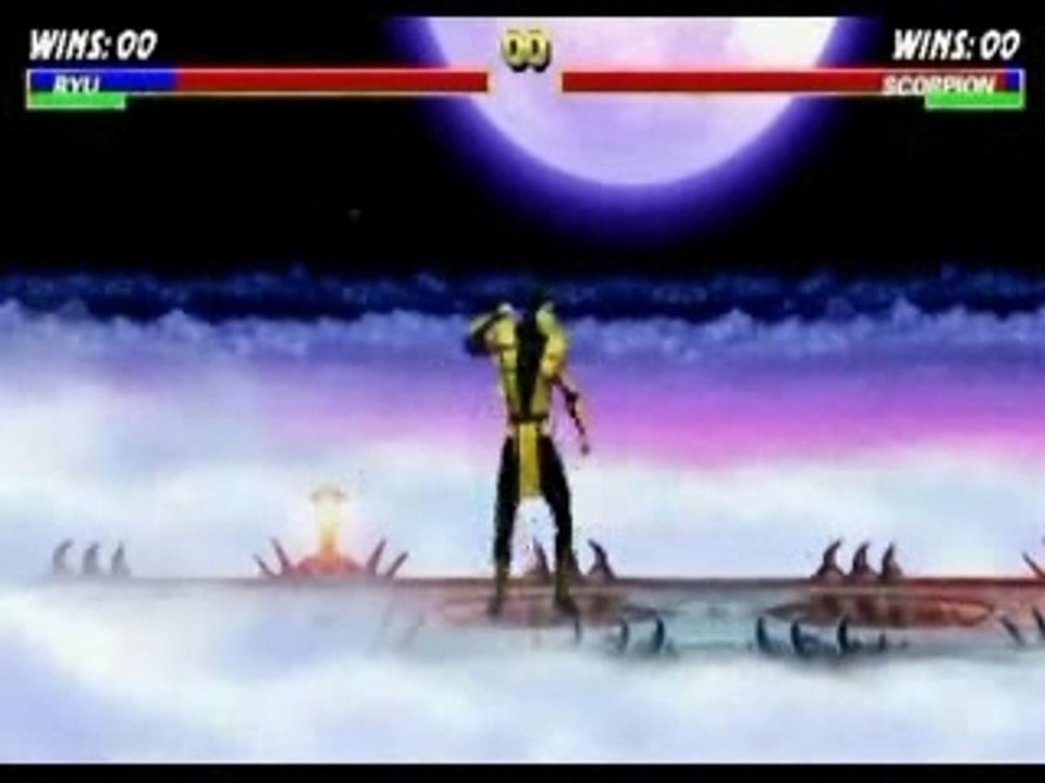 Street fighter vs mortal kombat (ryu vs scorpian)