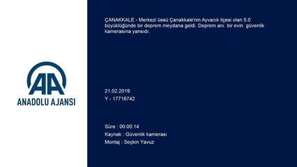 Deprem anı güvenlik kamerasında - ÇANAKKALE