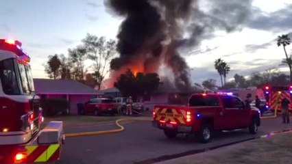 RAW: Large house fire burning in Tempe