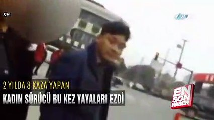 2 yılda 8 kaza yapan kadın sürücü bu kez yayaları ezdi