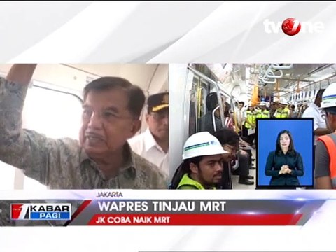 Beroperasi Awal April 2019, JK Coba Naik MRT Duluan