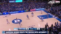 North Carolina's Garrison Brooks Beats The Buzzer With Slam Dunk