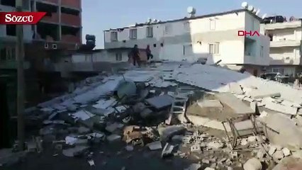 Mersin’de metruk bina çöktü