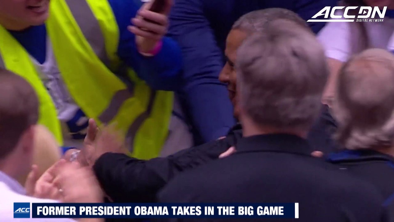 Former U.S. President Barack Obama Takes In UNC vs. Duke