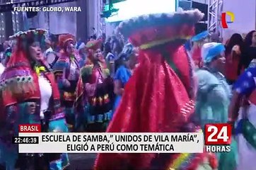 Brasil: escuela de samba eligió a Perú como temática para carnaval