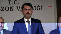 Trabzon Bakan Kurum 12 köyde 85 konut hasar gördü