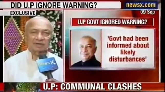 Muzaffarnager Violence_ Sushil kumar shinde has told to newsX that IB had sent p