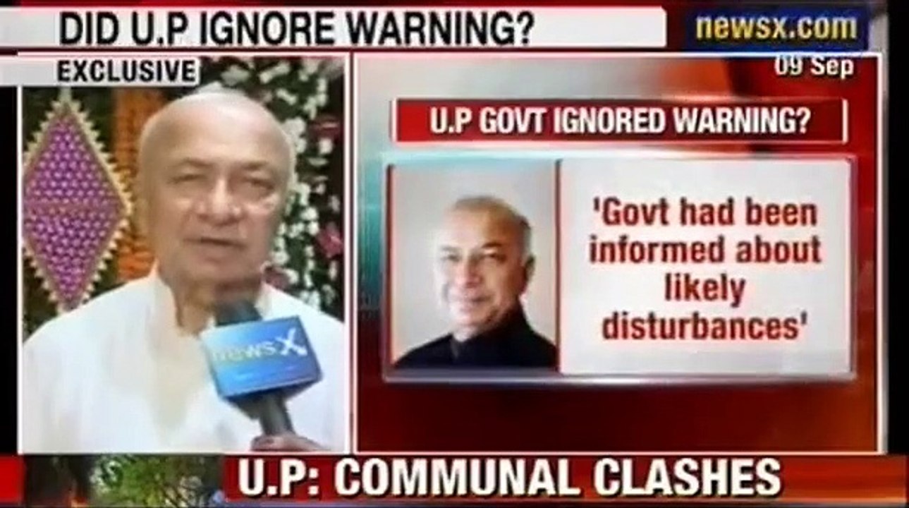 Muzaffarnager Violence_ Sushil kumar shinde has told to newsX that IB had sent p