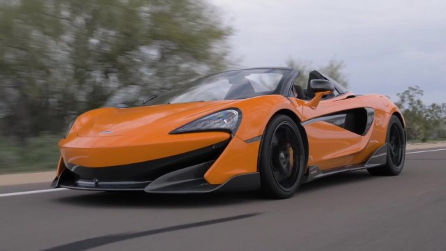 McLaren 600LT Spider in Myan Orange Driving Video