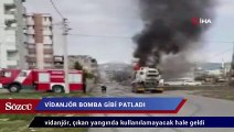 Vidanjör yangında kullanılamaz hale geldi