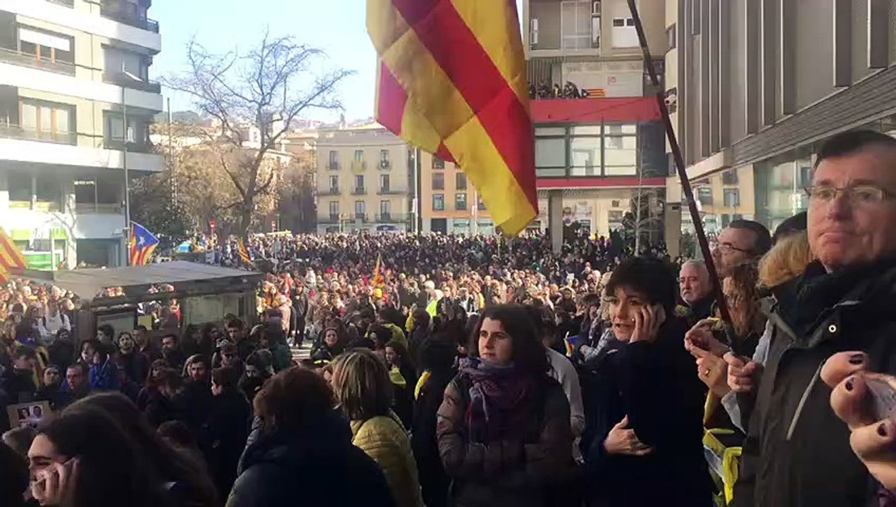 Concentració a Girona per la vaga general