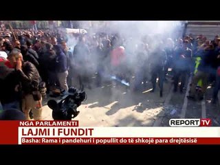 Download Video: Report TV - Protesta, Basha: Duam demokraci, nuk do të pranojmë kurrër më një kryeministër bandit