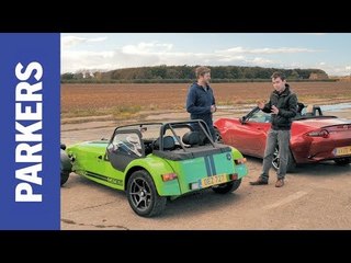 Mazda MX-5 vs Caterham 420R Twin Test | Who makes the best convertible sports car?