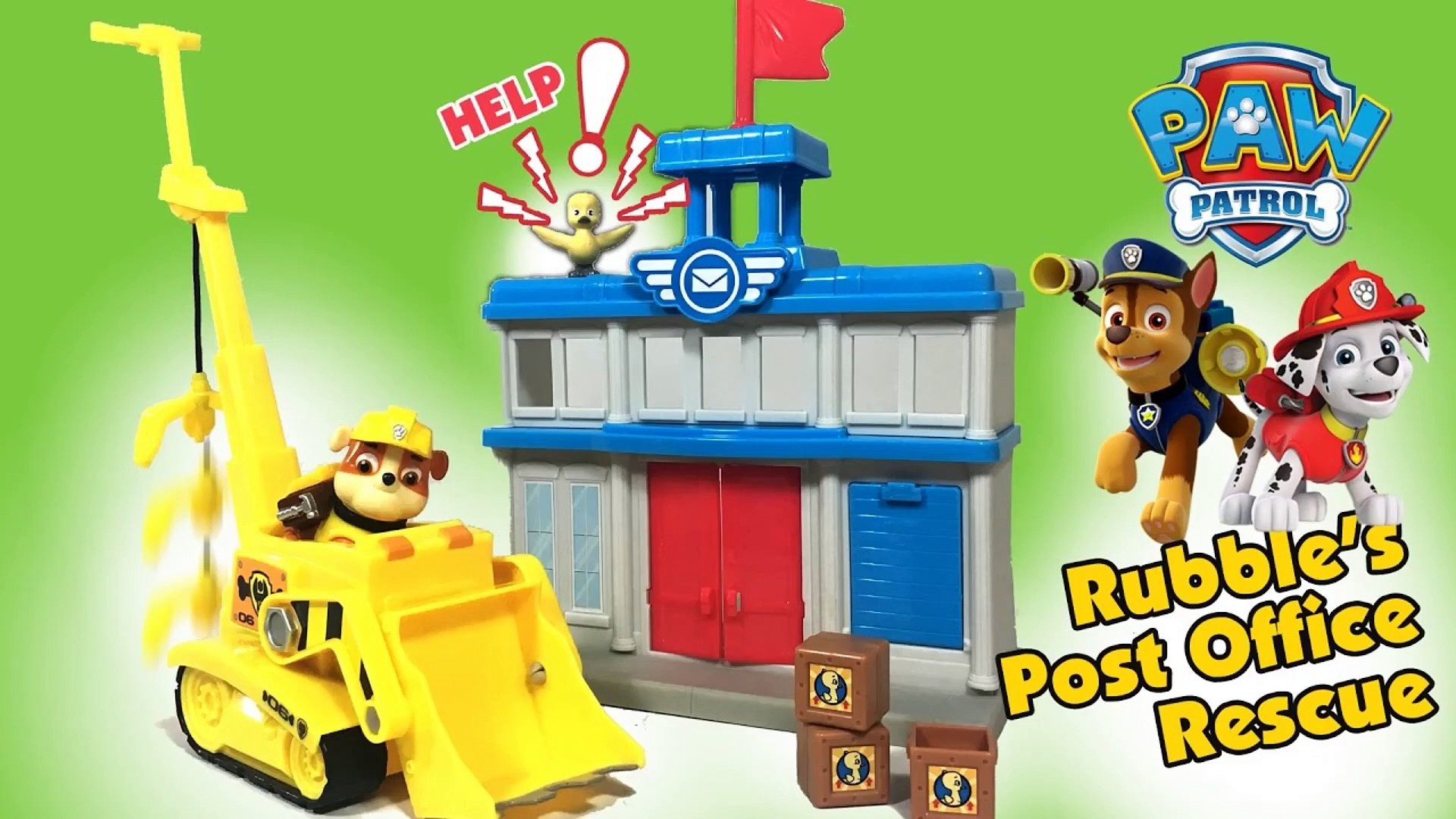 PAW PATROL Rubble Post Office Rescue Playset Adventure Bay Series ||  Keith's Toy Box - video Dailymotion